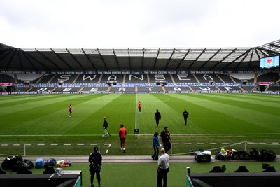 030625 - Wales Women v Italy Women - UEFA Women's Nations League - A general view of the Swanseacom Stadium ahead of the match