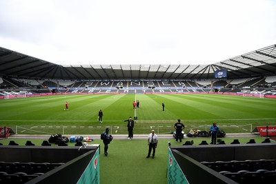 030625 - Wales Women v Italy Women - UEFA Women's Nations League - A general view of the Swanseacom Stadium ahead of the match
