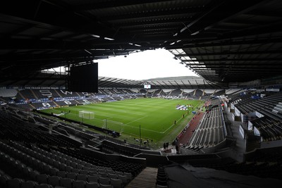 030625 - Wales Women v Italy Women - UEFA Women's Nations League - A general view of the Swanseacom Stadium ahead of the match