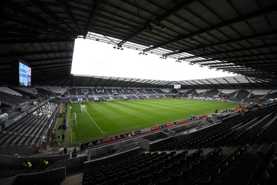 030625 - Wales Women v Italy Women - UEFA Women's Nations League - A general view of the Swanseacom Stadium ahead of the match