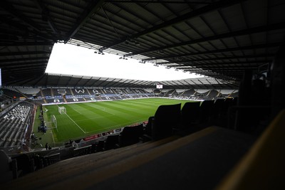 030625 - Wales Women v Italy Women - UEFA Women's Nations League - A general view of the Swanseacom Stadium ahead of the match