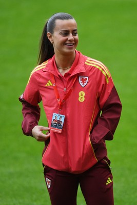 030625 - Wales Women v Italy Women - UEFA Women's Nations League - Wales players arrive at the stadium ahead of the match