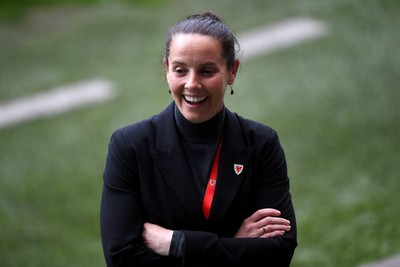 030625 - Wales Women v Italy Women - UEFA Women's Nations League - Rhian Wilkinson, Wales Manager