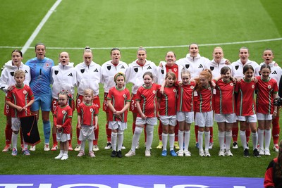 030625 - Wales Women v Italy Women - UEFA Women's Nations League - Wales anthem