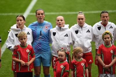 030625 - Wales Women v Italy Women - UEFA Women's Nations League - Wales anthem
