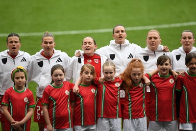 030625 - Wales Women v Italy Women - UEFA Women's Nations League - Wales anthem