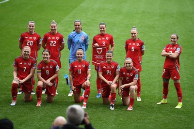 030625 - Wales Women v Italy Women - UEFA Women's Nations League - Wales team photo