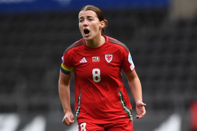 030625 - Wales Women v Italy Women - UEFA Women's Nations League - Angharad James of Wales Women