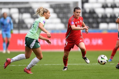 030625 - Wales Women v Italy Women - UEFA Women's Nations League - Hayley Ladd of Wales Women