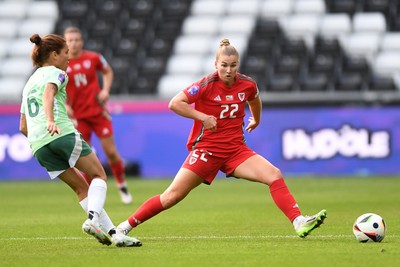 030625 - Wales Women v Italy Women - UEFA Women's Nations League - Alice Griffiths of Wales Women