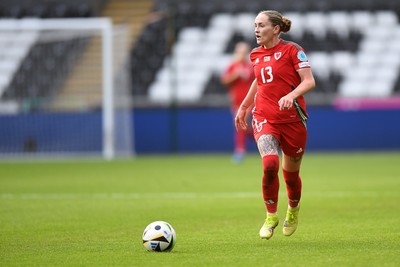 030625 - Wales Women v Italy Women - UEFA Women's Nations League - Rachel Rowe of Wales Women