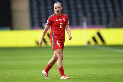 030625 - Wales Women v Italy Women - UEFA Women's Nations League - Lily Woodham of Wales Women