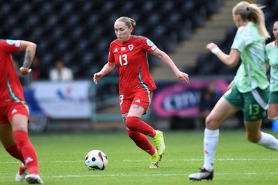 030625 - Wales Women v Italy Women - UEFA Women's Nations League - Rachel Rowe of Wales Women