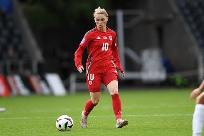 030625 - Wales Women v Italy Women - UEFA Women's Nations League - Jessica Fishlock of Wales Women