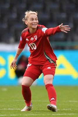 030625 - Wales Women v Italy Women - UEFA Women's Nations League - Jessica Fishlock of Wales Women
