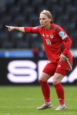 030625 - Wales Women v Italy Women - UEFA Women's Nations League - Jessica Fishlock of Wales Women