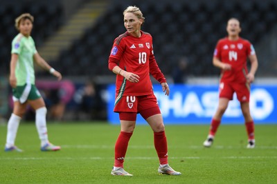 030625 - Wales Women v Italy Women - UEFA Women's Nations League - Jessica Fishlock of Wales Women