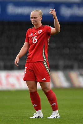 030625 - Wales Women v Italy Women - UEFA Women's Nations League - Elise Hughes of Wales Women