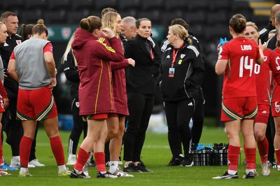 030625 - Wales Women v Italy Women - UEFA Women's Nations League - Rhian Wilkinson, Wales Manager at full time