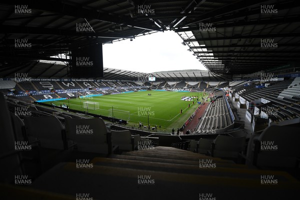 030625 - Wales Women v Italy Women - UEFA Women's Nations League - A general view of the Swanseacom Stadium ahead of the match