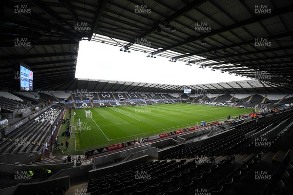 030625 - Wales Women v Italy Women - UEFA Women's Nations League - A general view of the Swanseacom Stadium ahead of the match