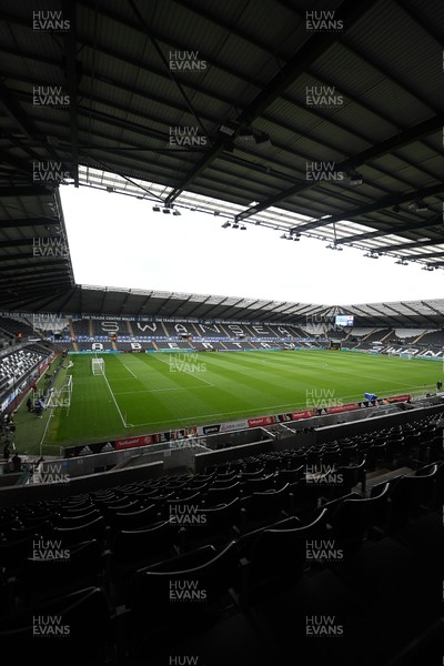 030625 - Wales Women v Italy Women - UEFA Women's Nations League - A general view of the Swanseacom Stadium ahead of the match