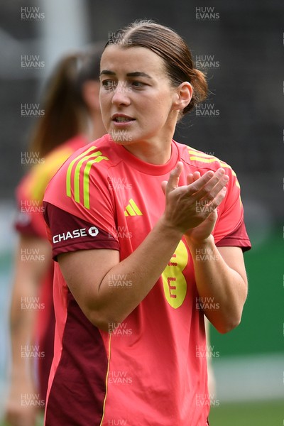 030625 - Wales Women v Italy Women - UEFA Women's Nations League - Angharad James of Wales Women during the warmup