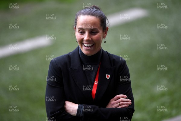 030625 - Wales Women v Italy Women - UEFA Women's Nations League - Rhian Wilkinson, Wales Manager