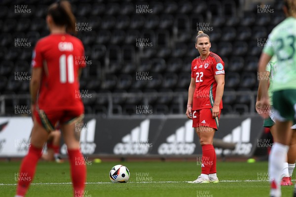 030625 - Wales Women v Italy Women - UEFA Women's Nations League - Alice Griffiths of Wales Women
