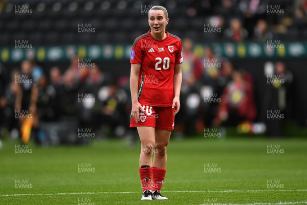 030625 - Wales Women v Italy Women - UEFA Women's Nations League - Carrie Jones of Wales Women