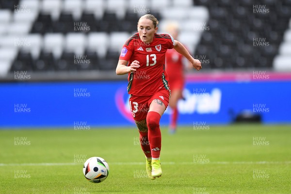 030625 - Wales Women v Italy Women - UEFA Women's Nations League - Rachel Rowe of Wales Women