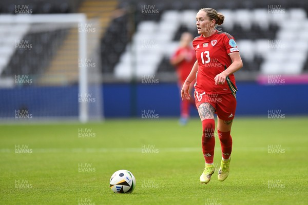 030625 - Wales Women v Italy Women - UEFA Women's Nations League - Rachel Rowe of Wales Women