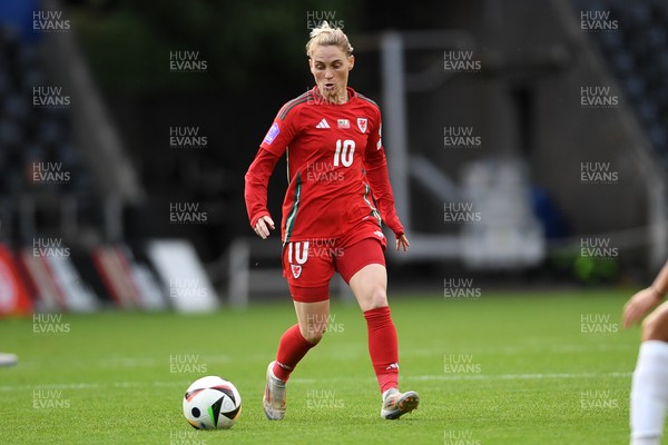 030625 - Wales Women v Italy Women - UEFA Women's Nations League - Jessica Fishlock of Wales Women