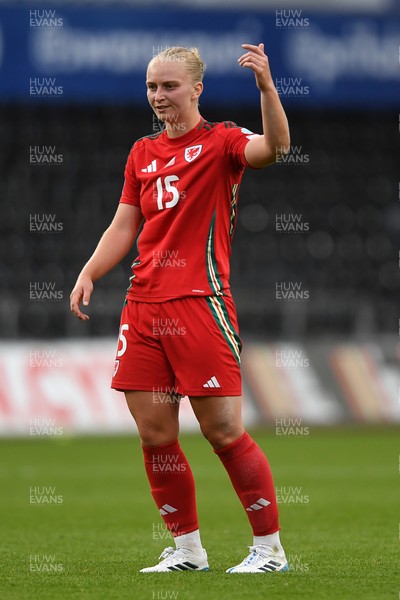 030625 - Wales Women v Italy Women - UEFA Women's Nations League - Elise Hughes of Wales Women
