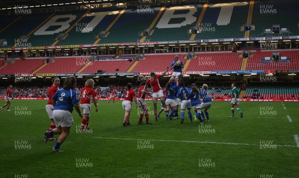 100312 -  Wales Women v Italy Women  - Action from Wales Women v Italy Women