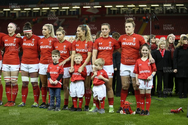 110318 - Wales Women v Italy Women - Natwest 6 Nations Championship - Wales anthem