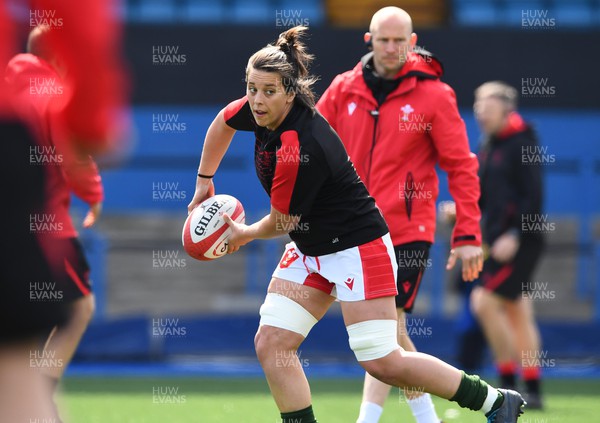 300422 - Wales Women v Italy Women - TikTok Women's Six Nations - Sioned Harries of Wales during the warm up