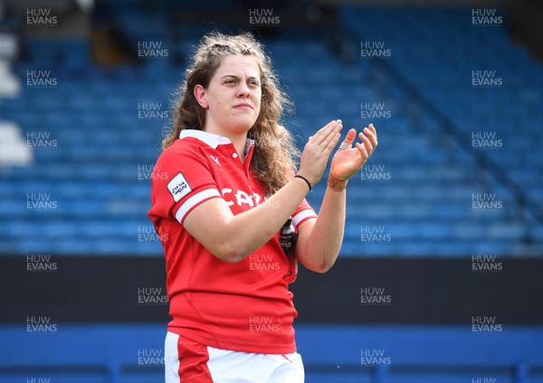 300422 - Wales Women v Italy Women - TikTok Women's Six Nations - Natalia John of Wales at the end of the game
