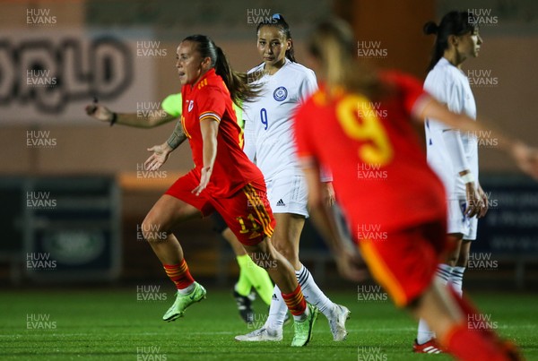 170921 - Wales Women v Kazakhstan Women, FIFA Women’s World Cup 2023 Qualifying Round - Natasha Harding of Wales celebrates after scoring the second goal