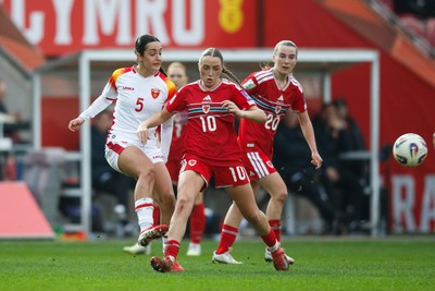 070326 - Wales v Montenegro - 2027 FIFA Women's World Cup Qualifying - Mared Griffiths of Wales on the attack