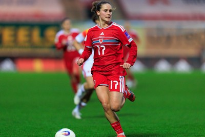 070326 - Wales v Montenegro - 2027 FIFA Women's World Cup Qualifying - Lois Joel of Wales