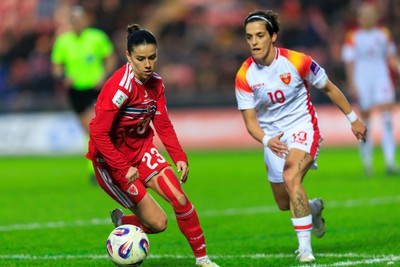 070326 - Wales v Montenegro - 2027 FIFA Women's World Cup Qualifying - Ffion Morgan of Wales