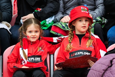 070326 - Wales v Montenegro - 2027 FIFA Women's World Cup Qualifying - Wales fans and supporters