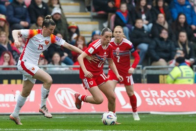 070326 - Wales v Montenegro - 2027 FIFA Women's World Cup Qualifying - Mared Griffiths of Wales