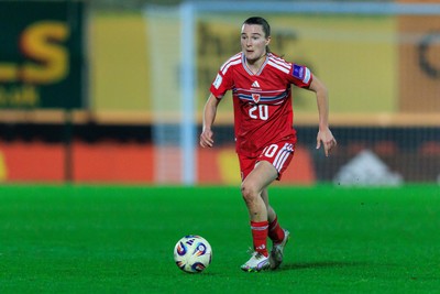 070326 - Wales v Montenegro - 2027 FIFA Women's World Cup Qualifying - Carrie Jones of Wales