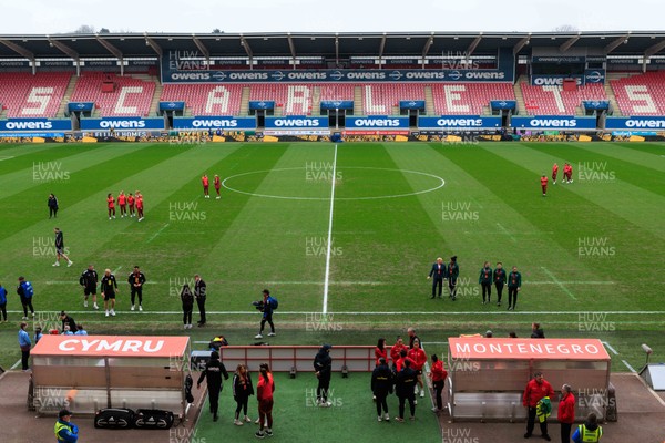 070326 - Wales v Montenegro - 2027 FIFA Women's World Cup Qualifying - General view inside Parc y Scarlets before the match