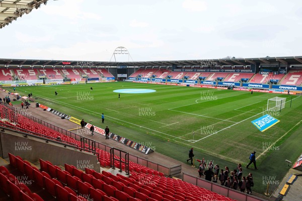 070326 - Wales v Montenegro - 2027 FIFA Women's World Cup Qualifying - General view inside Parc y Scarlets before the match