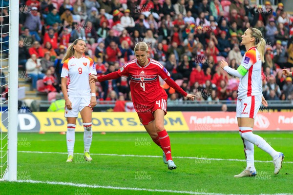 070326 - Wales v Montenegro - 2027 FIFA Women's World Cup Qualifying - Sophie Ingle of Wales celebrates after scoring a goal