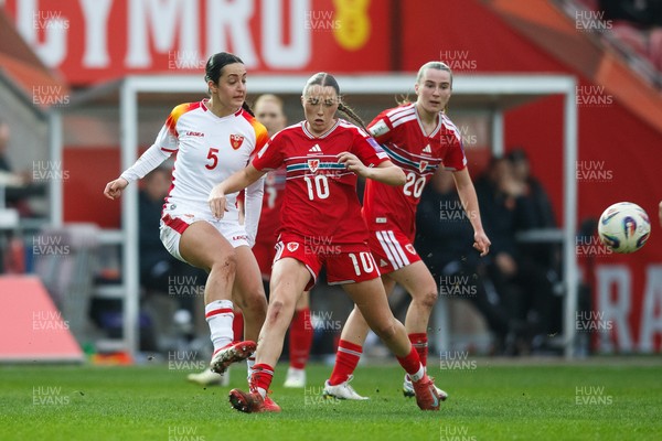 070326 - Wales v Montenegro - 2027 FIFA Women's World Cup Qualifying - Mared Griffiths of Wales on the attack