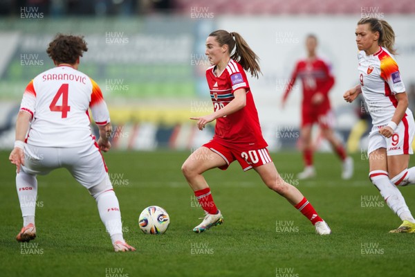 070326 - Wales v Montenegro - 2027 FIFA Women's World Cup Qualifying - Carrie Jones of Wales